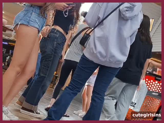 Cheeky Jean Shorts Plump Ass Asian Teen