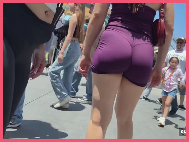 Candid Video Of Purple Shorts Awesome Pawg